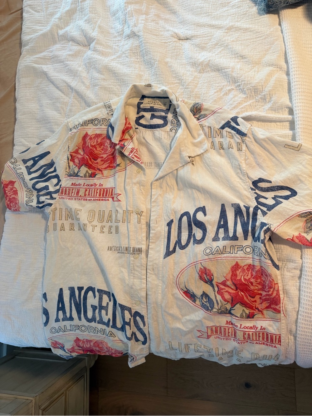 Abercrombie & Fitch- Los Angeles Graphic Button-Up Shirt
